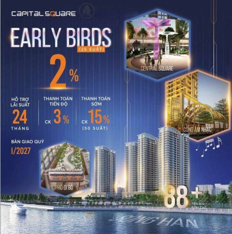 View phố thương mại capital square  căn 1pn tầng 9  giá 7018780