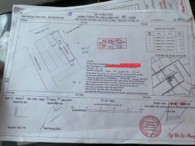 Bán lô đất thôn tân lễ b  xã châu pha  tx. phú mỹ, br-vt 7020467