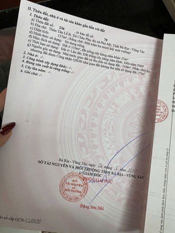 Bán lô đất thôn tân lễ b  xã châu pha  tx. phú mỹ, br-vt 7020468