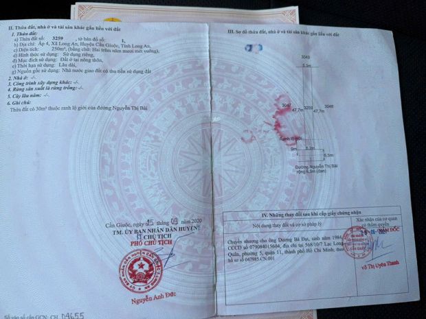 Chính chủ bán 500m2 đất thổ cư mặt tiền đường lớn - cạnh dự 7022628