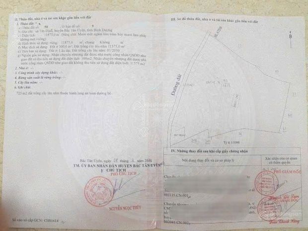 Siêu lô đất mặt tiền - đầu tư là sinh lời - xã tân định, 7023099