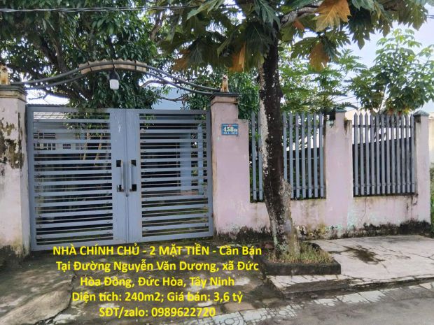 Nhà chính chủ - 2 mặt tiền - cần bán tại đường nguyễn văn 7028698