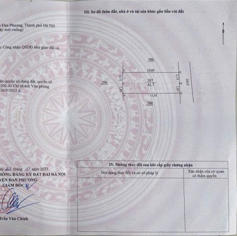 Cần bán 44m đất đan phượng, oto thông tứ tung, sát hồ điều 7030113