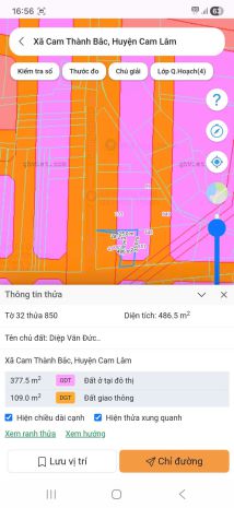 Bán đất chính chủ -  giá đầu tư - xã cam thành bắc, cam 7033485