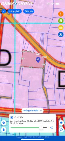 Bán đât mặt tiền my khánh full thổ  3763mthái mỹ, củ chi 7033818