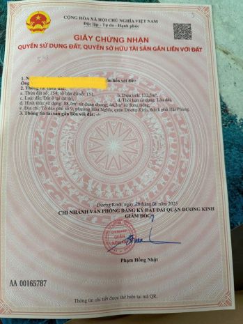 Lô nhỏ 44m² giá hiếm hoà nghĩa  gần đường 4 làn, thanh 7037424