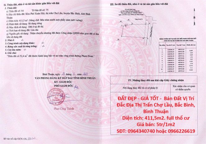 Đất đẹp - giá tốt -  bán đất vị trí đắc địa thị trấn chợ 7049668