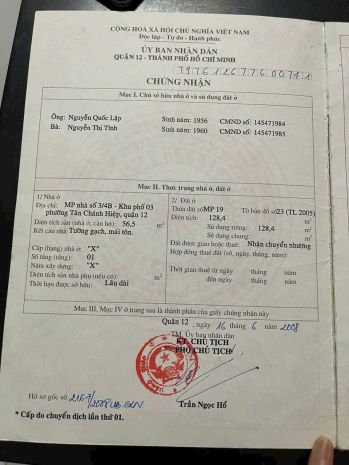 Nhà 5.5x23 mặt tiền tân chánh hiệp 26, q12 - đang cho 7051138