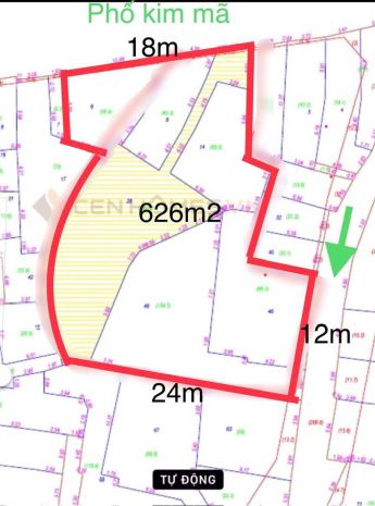 Mặt phố vip kim mã, ba đình 624m2 6 tầng mt 18m, cực 7051716