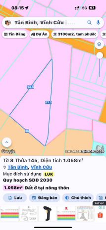 Bán đất tại phường tân triều. vĩnh cửu. đồng nai- 7057683