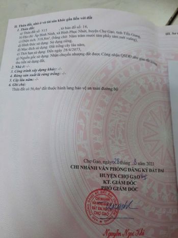 Đất mặt tiền  giá tốt   chính chủ bán tại đường bình 7070833