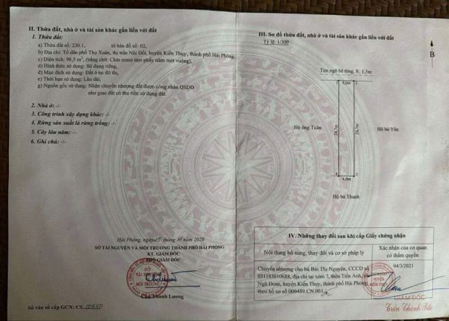 Trung tâm núi đối  98.5m² giá rẻ 1x triệum²  zalo 0567 7070972