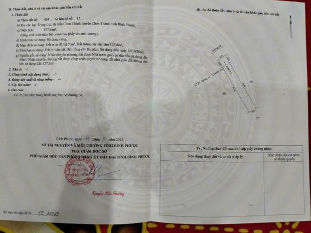 Bán nhanh lô đất giá chỉ 560 triệu  trung lợi, chơn thành, 7071500