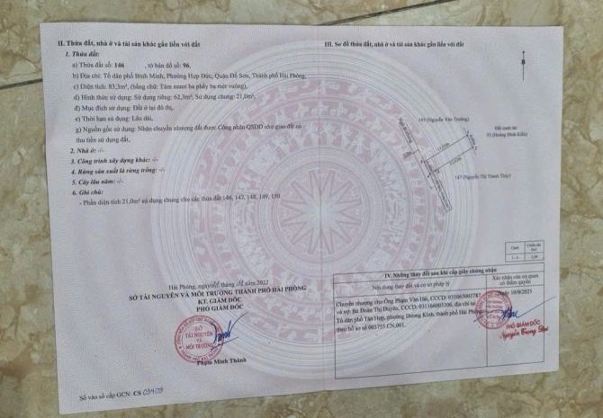 Giá hiếm 6xx triệu  lô 62.3m² tuyến 2 bình minh, nam đồ 7076631