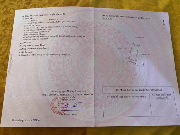 Giá hiếm 8xx triệu  lô 51.7m² hoà nghĩa, ngõ 4m, gần trục 7076809