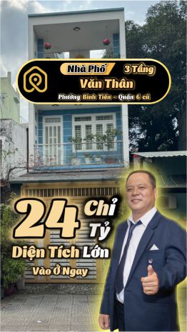 Hiếm! mặt tiền văn thân q6  154m2  vỉa hè rộng  24 tỷ 7077395