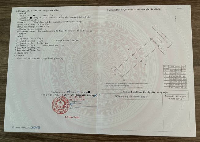 Bán nhà 4 tầng 76m²  gần biển trần phú  sổ hoàn công 7083064