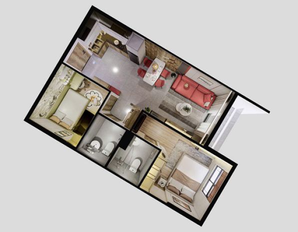 Chính chủ cần sang nhượng căn hộ 2pn  2wc tại bcons solary 7084668