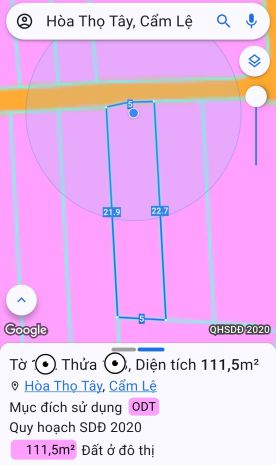 Đất đẹp  kiệt ô tô hòa thọ tây  111,5m²  giá chỉ 2,68 7087857