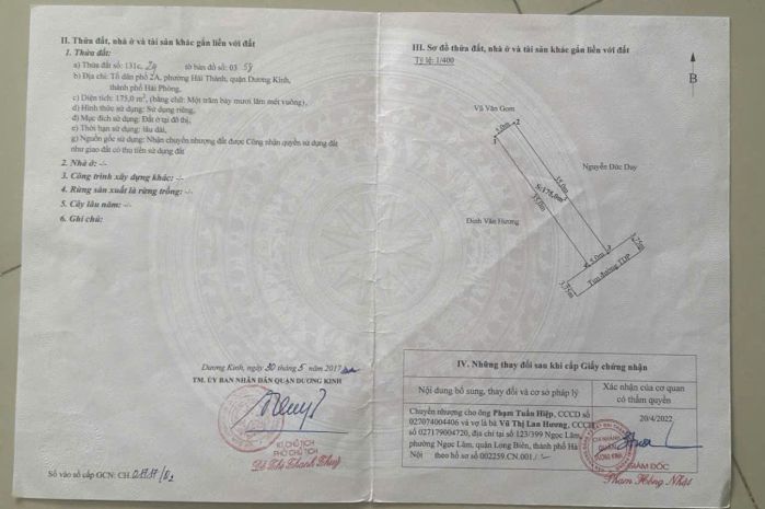 175m² giá 23,x triệum²  mặt đường chợ hải thành 2, dương 7089087