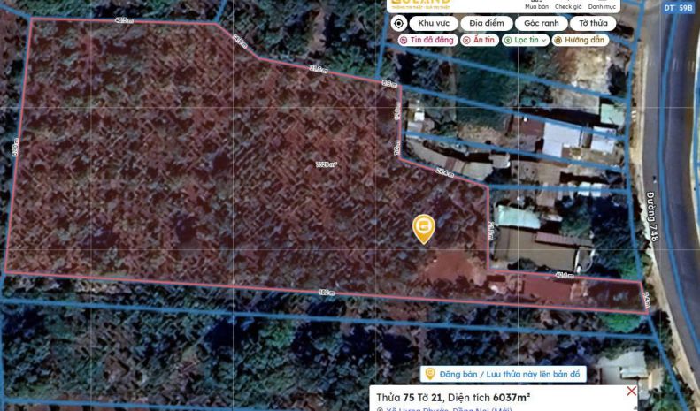 Bán lô đất mặt tiền đt 759b  hưng phước, bù đốp, bình phước 7089642