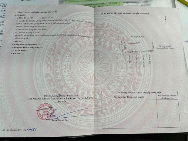 90.2m² giá 1.5x tỷ  hiếm tại quang trung minh đức  gần 7090550