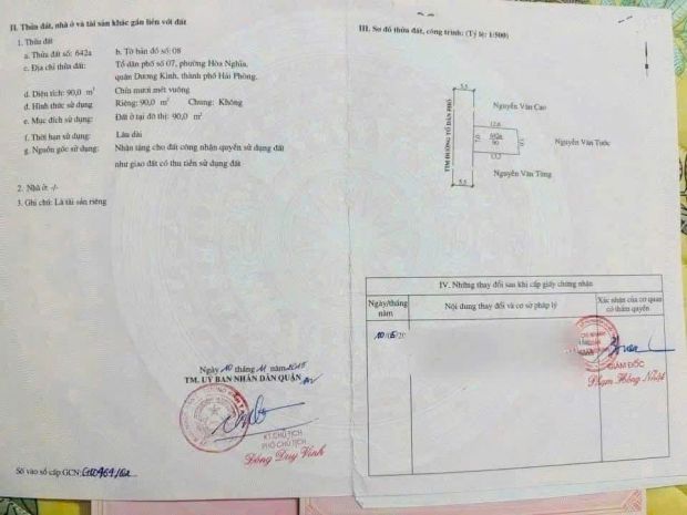 Bán đất thể nhân  hòa nghĩa  dương kinh  ngang 7m hiếm 7095860