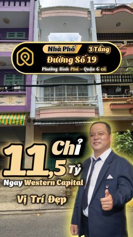 Nhà 3 tầng ngay chung cư western capital bình phú quận 6 7096743