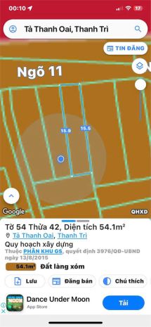 Bán đất tả thanh oai  thanh trì  ngõ 11 7100738