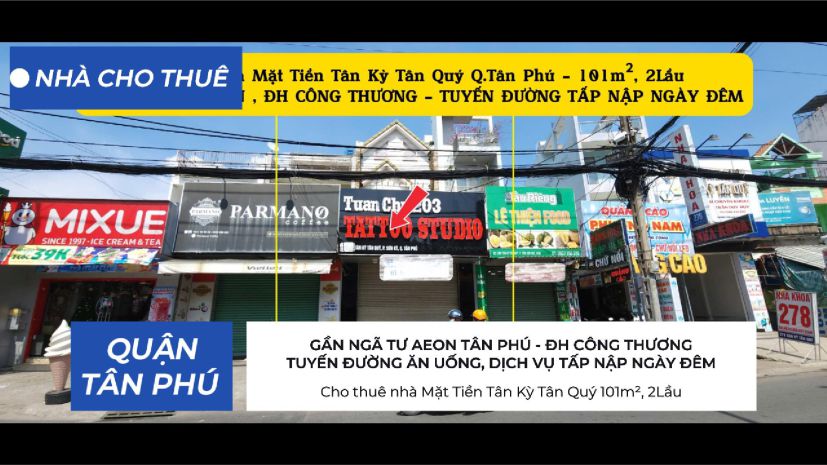 Cho thuê nhà mặt tiền tân kỳ tân quý 101m², 2lầu - gần ngã 7105572