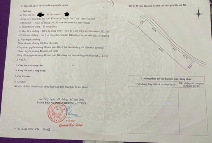 Bán 450m2 đất chính chủ tại thôn rộc trụ i, xã khoan dụ, 7107792