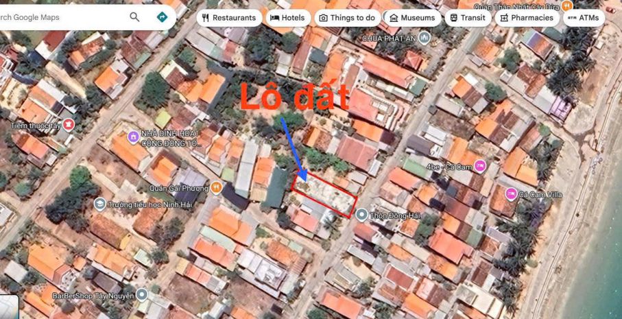 Bán lô đất cách biển dốc lết ninh hải 3 căn nhà - p. đông 7115307