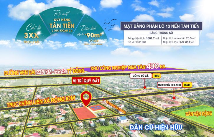 Đất nền trung tâm nga sơn  tiềm năng sinh lời x2, x3 7116034