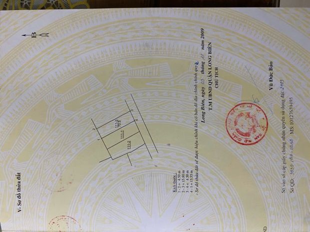 Bán đất ngõ 219 bồ đề 70m x 4,5m oto thông, vào nhà giá hơn 7116250