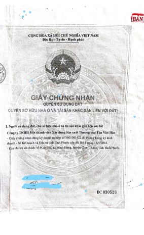 Bán xưởng rộng hơn 13.000m2 vị trí giáp ranh kcn minh hưng 7119510