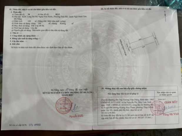 Em còn 2 lô đất biển tân trà, ngũ hành sơn, giá đầu tư 7119932