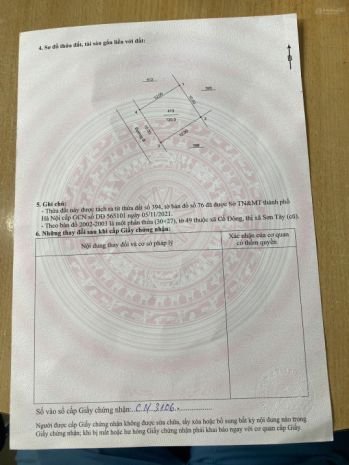 Chính chủ bán đất 120m2 cổ đông - sơn tây, ngay sát hồ đồng 7121086