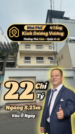 Nhà 4 tầng ngang 8m hxh kinh dương vương q6 - chỉ 22 tỷ - 7122345