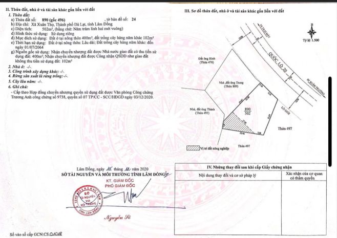 Bán đất thổ cư mặt tiền ql20  xuân thọ, đà lạt 7125364