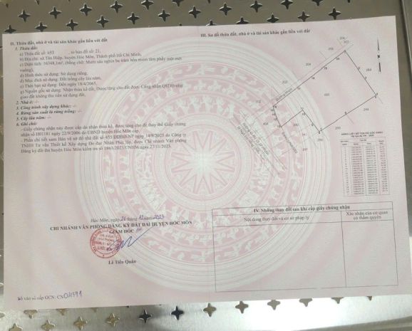 Bán đất tại quốc lộ 22, tân hiệp, hóc môn, hồ chí minh, giá 7126951