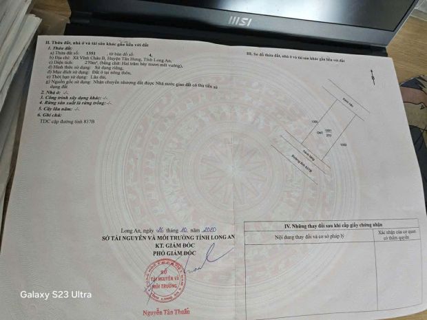 Chính chủ cần bán gấp lô đất vị trí đẹp tại tân hưng long an 7132325