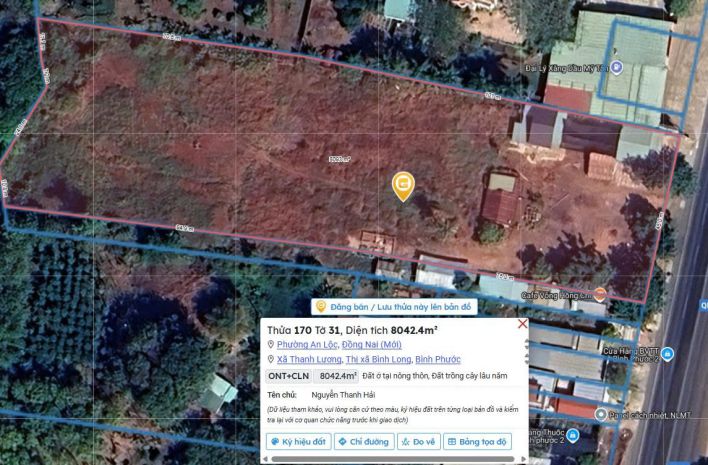 Cần bán đất mặt tiền quốc lộ 13-  thanh lương  bình long 7142515