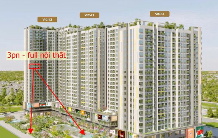 Suất nội bộ the win city - căn 3pn full nôi thất 3.2 tỷ 7146778