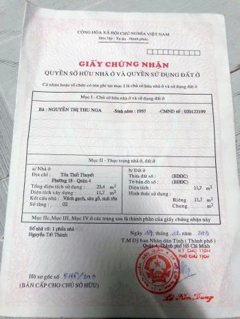 Bán nhà tôn thất thuyết, p. xóm chiếu, q.4 giá 1 tỷ 490 7151906