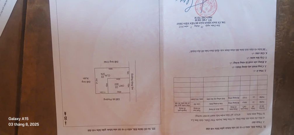 Bán lô đất 674m2  300m2 thổ cư, đất vườn trồng cây lâu năm 7153825