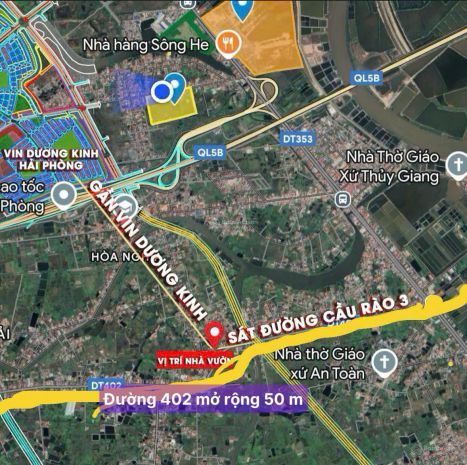 Nhà vườn hòa nghĩa dương kinh  368m²  mặt tiền 15,5m  quỹ 7154641