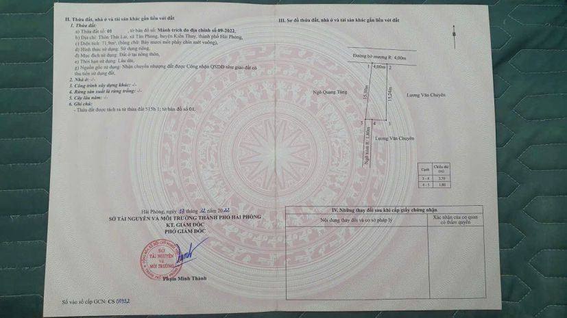 Giá 1 tỷ 1xx  1 lô tuyến 2 đường 361 tân phong  kiến hải 7156337