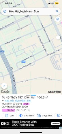 Bán đất đường trần xuân hoà -ngũ hành sơn , dt 100m2 giá 7157466