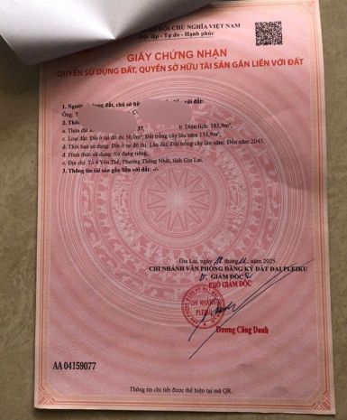 Đất full thổ cư 7*27,9 hẻm 01 lê văn hưu, phường thống nhất 7159898