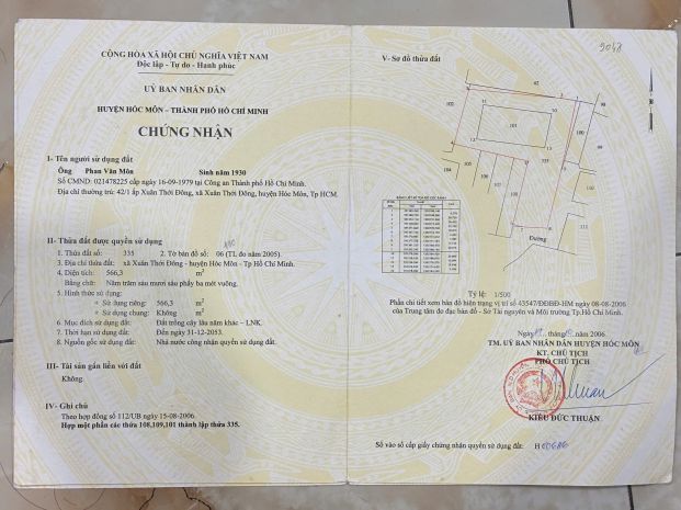 Hàng thơm hiếm  biệt thự 800m² trần văn mười  cho vay 7162934